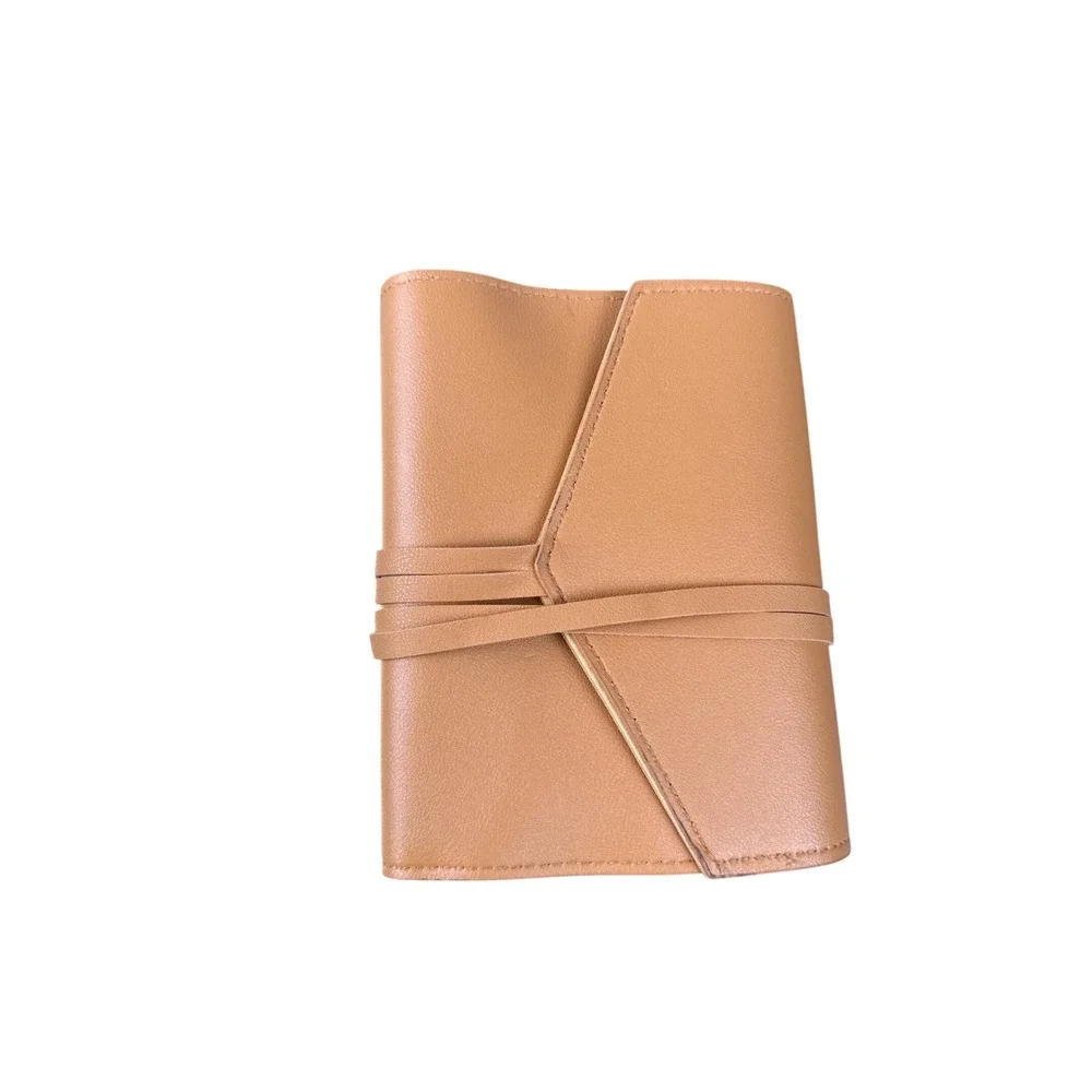 Glass Ladder & Co Tan Leather Roll Up Travel Organizer Bag Pouch